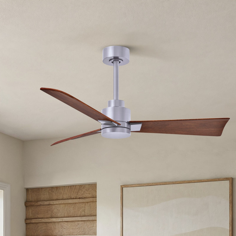 Alessandra 42'' Ceiling Fan, Walnut, Brushed Nickel