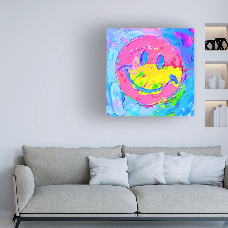Art sur toile Jess Stempel Smiley 17, H 14 po x l 14 po