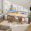 Steel Computer Desk with Built-In Electrical Outlet-1839369256-1839369257