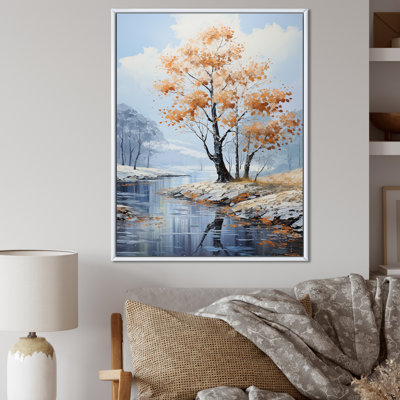 Doux tons de bleu érable sur toile