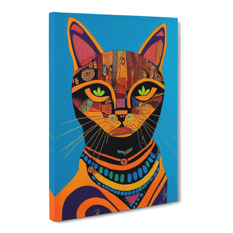 Cat African - Wrapped Canvas, 50cm H x 35cm W x 3cm D