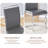 7 Piece Dining Set, 63'' Rectangle Tempered Glass Dining Table and 6 Dining Chair-1802679108