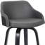 Chaise de bar 26 po gris et noir