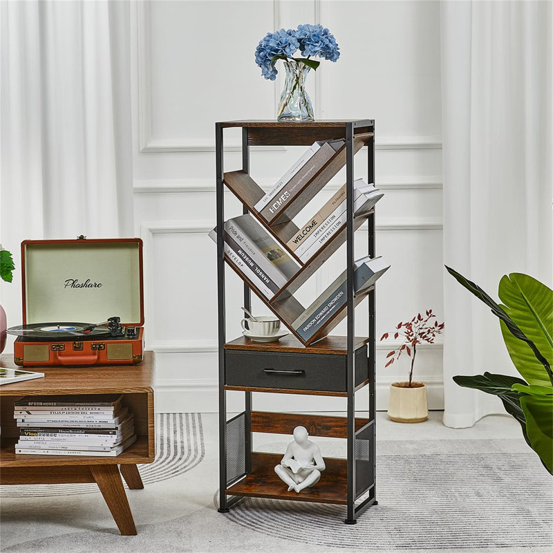 127 cm H x 22 cm W Standard Bookcase, Brown