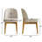 Linen Upholstered Dining Chairs With Solid Wood Legs-980415172