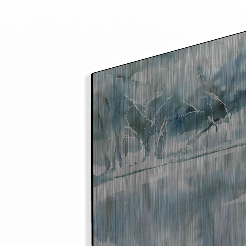 «Blue Reflections» par Katrina Pete - peinture sans cadre, H 16 po x l 24 po x P 0,13 po