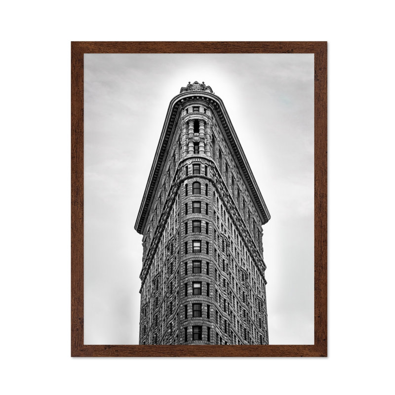 Flatiron Building, Affiche, H 16 po x l 20 po, Encadrement brun