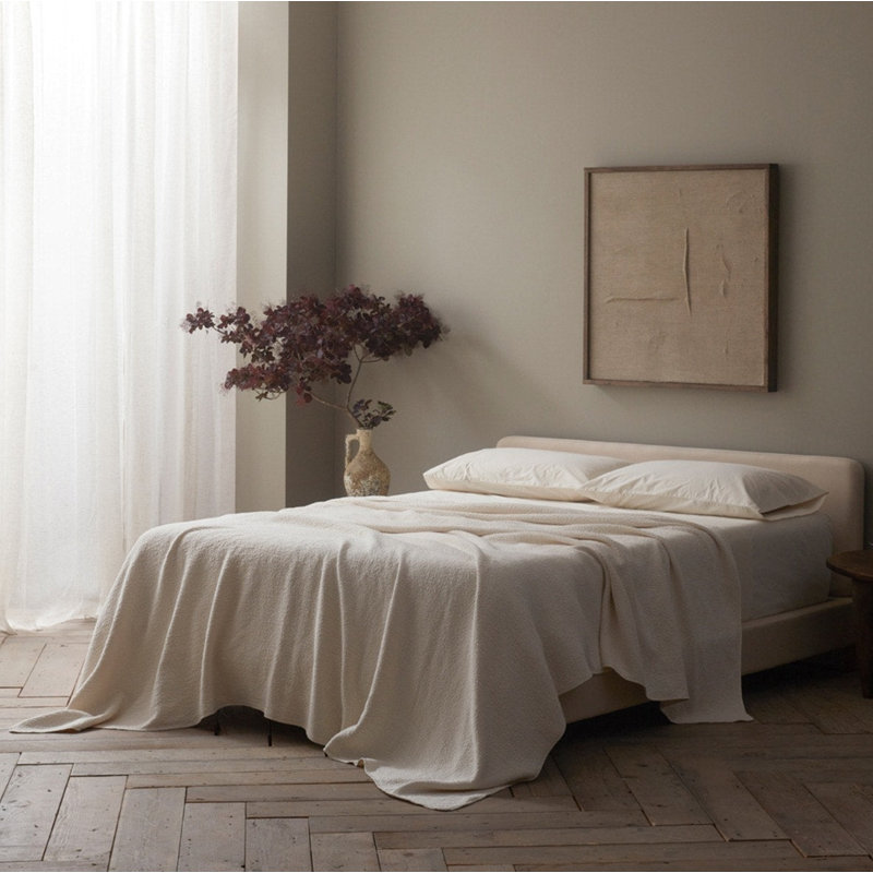 Cascade Coverlet, Full/Queen Coverlet, Cream