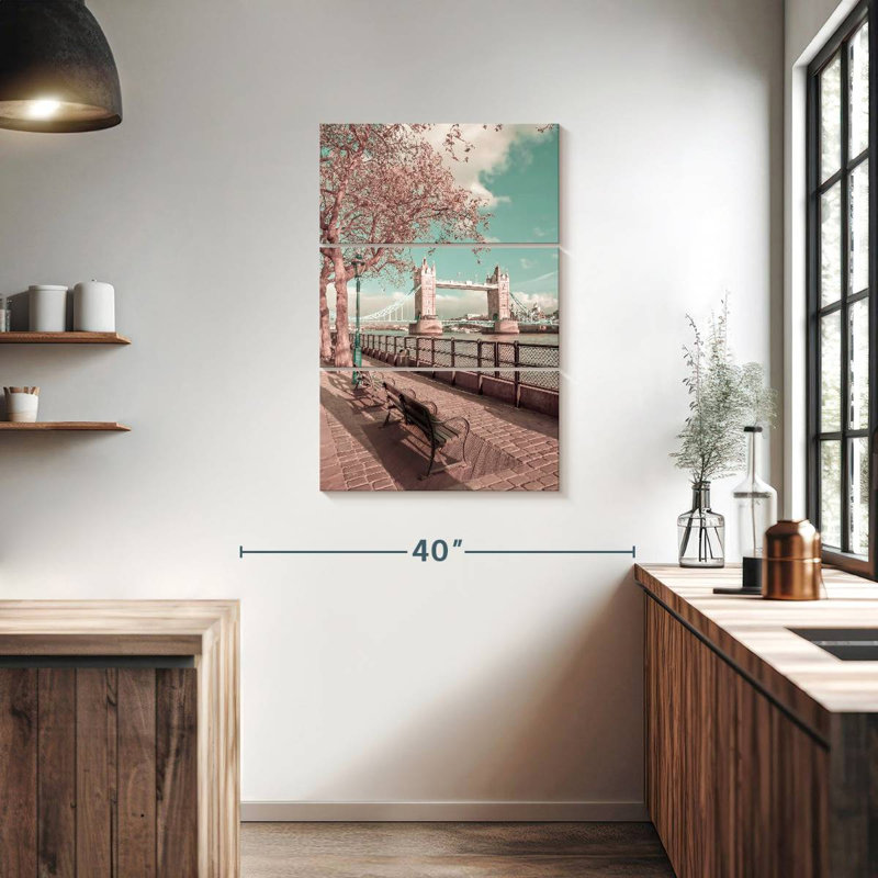 Lilie Thames Riverside And Tower Bridge, 38" H x 24" W