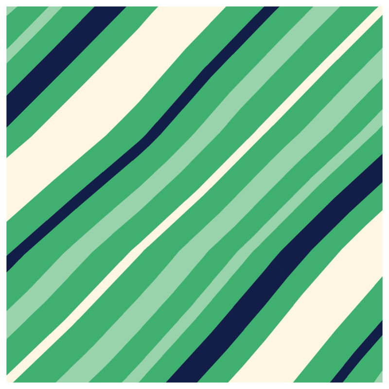Tapis de bain vert à rayures diagonales, L 34 po x L 21 po