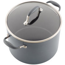 LR808 by Classic - Calphalon Contemporary Stainless 8-Quart Stockpot with  Glass Lid