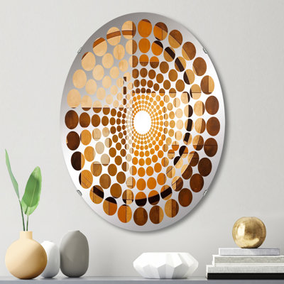 Miroir décoratif bronze brillant Symetry VI - Radial Dot MIR105896 O