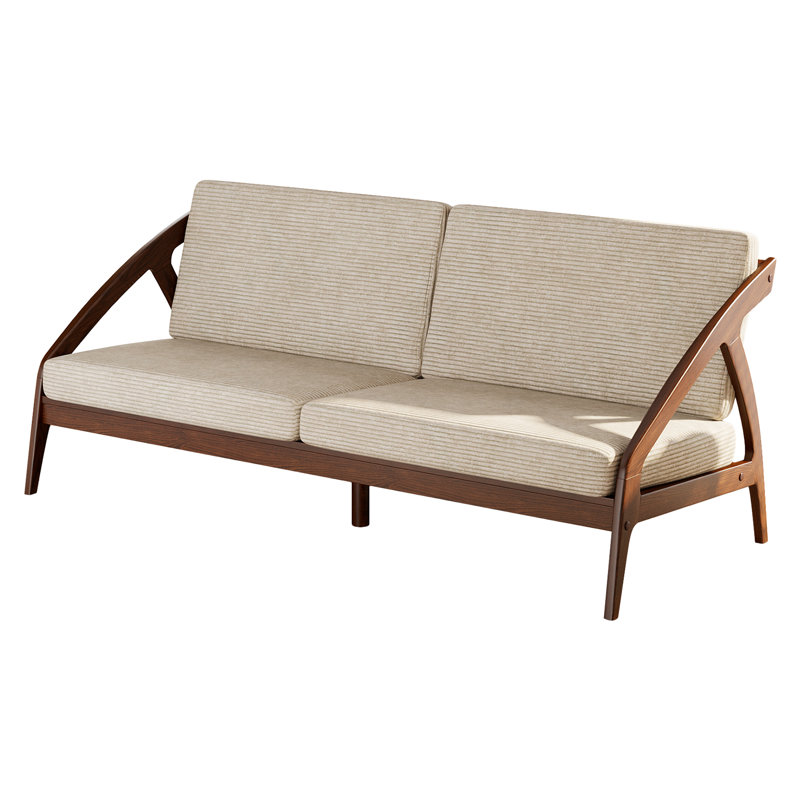 186.4Cm Corduroy Standard Sofa, Beige