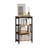 SOLID WOOD SHELF 4 TIER BLACK & NATURAL HONEY