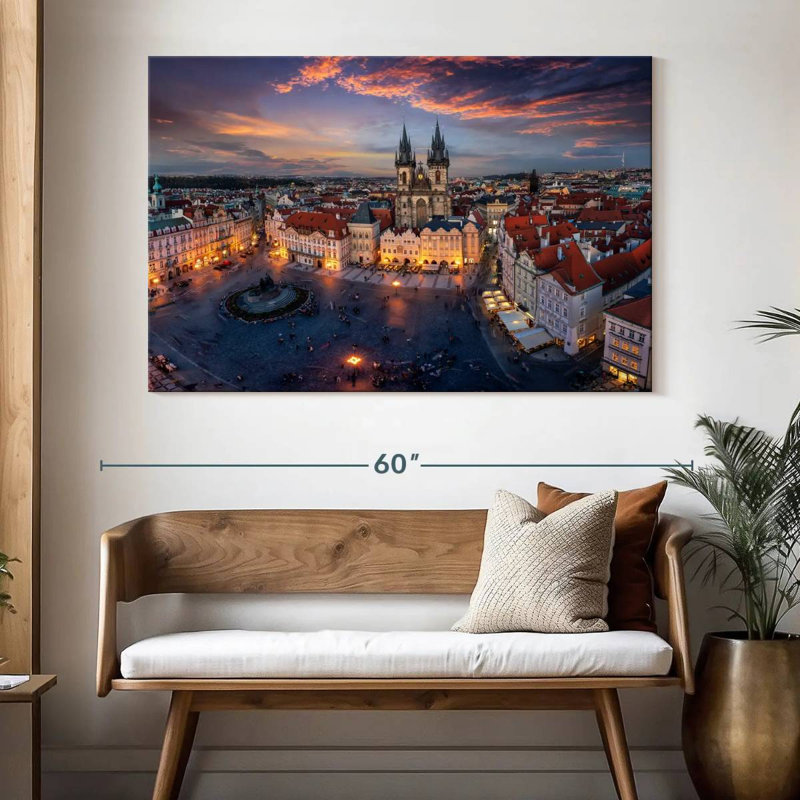 Hannes Prague City Square, 34" H x 51" W