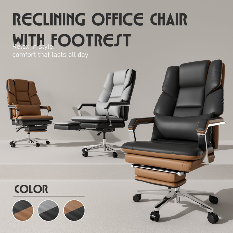 Lark Manor™ Big and Tall 500lbs Reclining Office Chair with