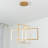 Vollmer 3-Light Dimmable LED Square/Rectangle Chandelier-552671485