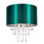 Modern Satin Fabric Pendant Light Shade with Acrylic Droplets-98654975-98654978