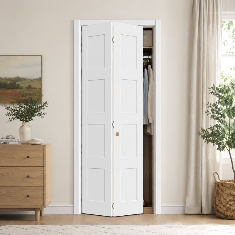 Porte de placard pliante 4 panneaux, 24 po x 80 po