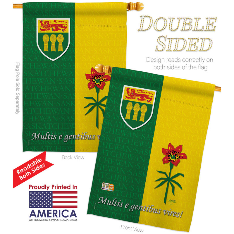 Drapeau de maison en polyester 2 côtés 3 pi 3 po x 2 pi 2 po