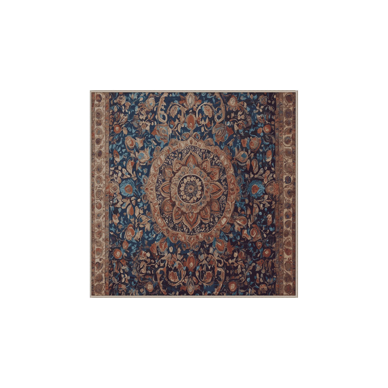 Tapis brun lavable à la machine, Carré 4 pi