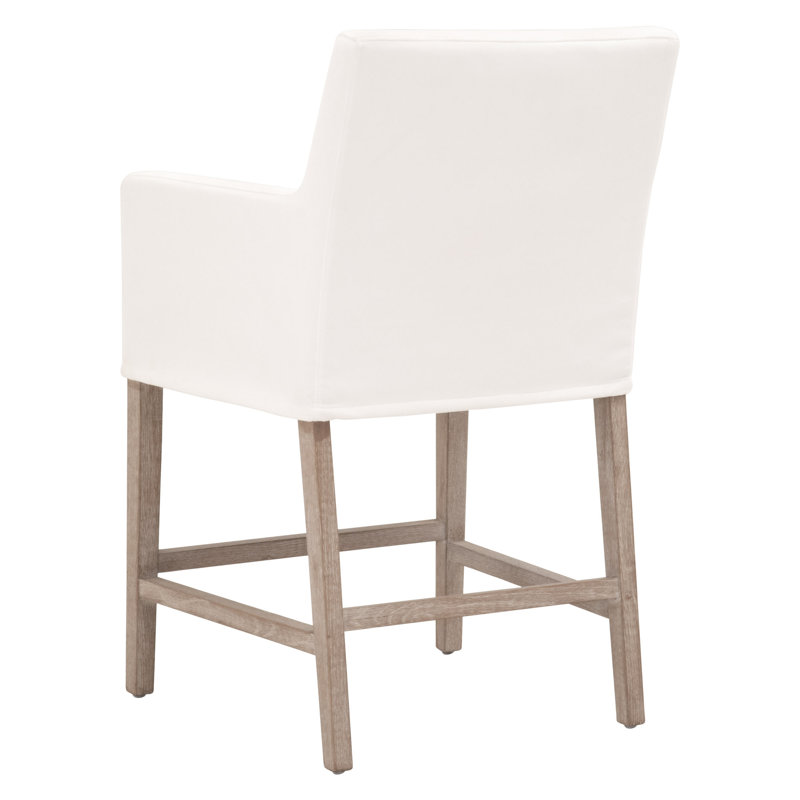Almando Upholstered Counter Stool with Solid Wood Frame