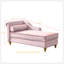 Chaise longue moderne avec revêtement en velours