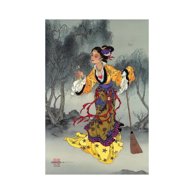 White Butterfly - Painting on Canvas, 101.6 cm H x 66.04 cm W x 1.91 cm D, Wrapped Canvas