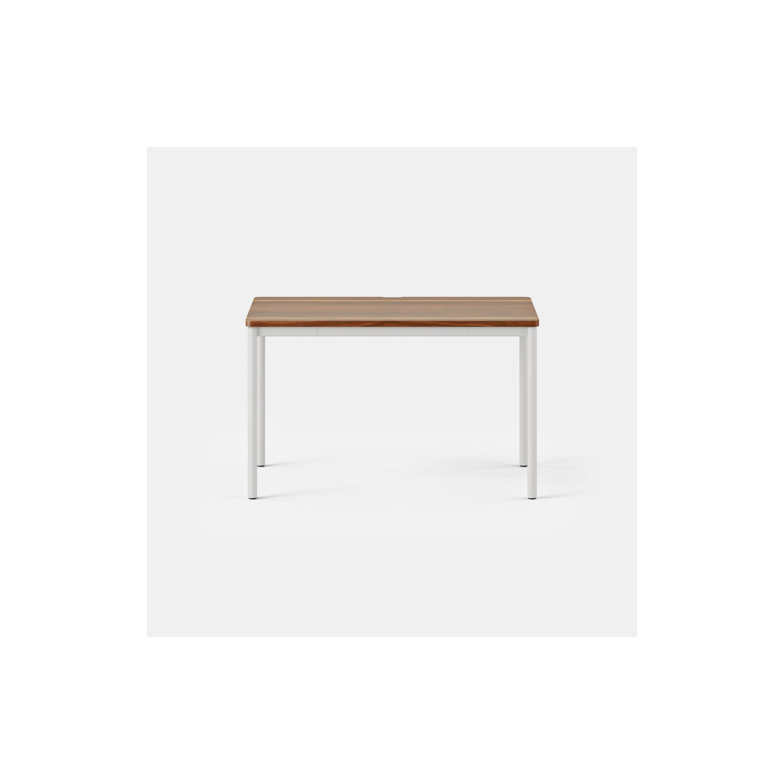 Daily Desk, 28.5" H x 48" W x 24" D, Walnut, White