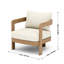 Chaise sans assemblage (ensemble de 2), finition aspect bois: 0% déforestation, âme 100% bois, ensemble de chaises d'extérieur en aluminium, fauteuil club d'extérieur pour 2 personnes, chaises en placage de grain de bois pour patio