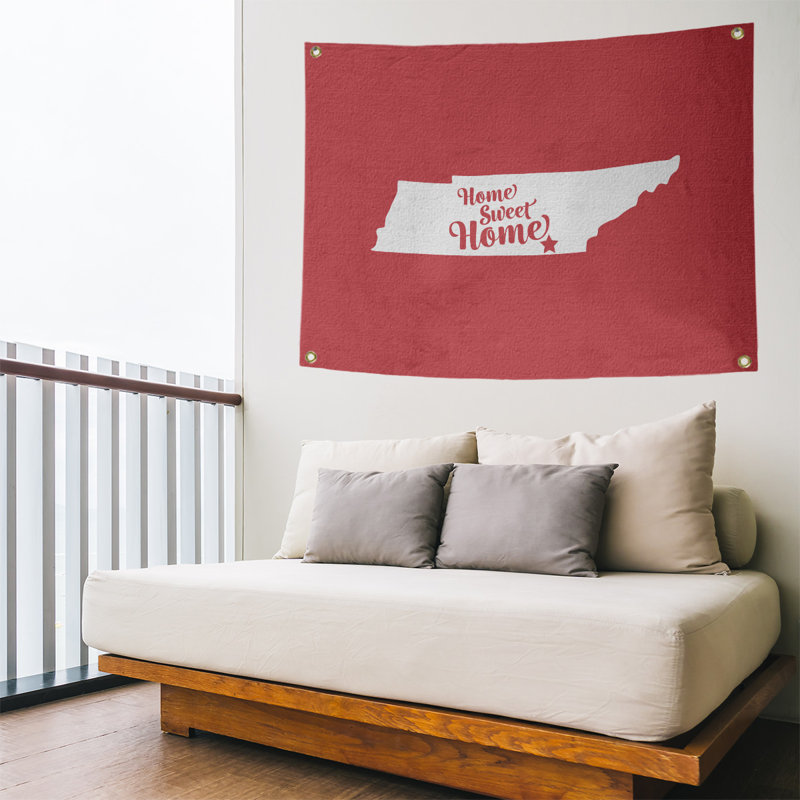 Tapisserie murale chattanooga doux pour la maison, H 26 po x l 36 po, Rouge