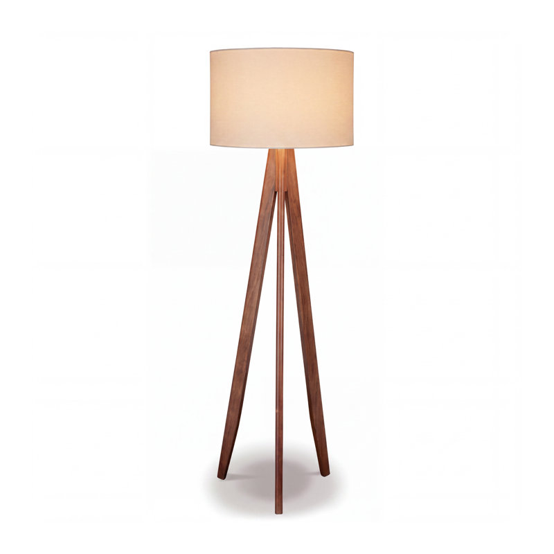 Zenda 71'' Tripod Floor Lamp, Brown