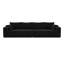 Canapé modulaire Boneless de 140 po en forme de nuage, canapé modulaire moderne avec siège profond, fauteuils rembourrés pour la chambre à coucher du salon, aucun assemblage requis (noir, 4 sièges)-970508036