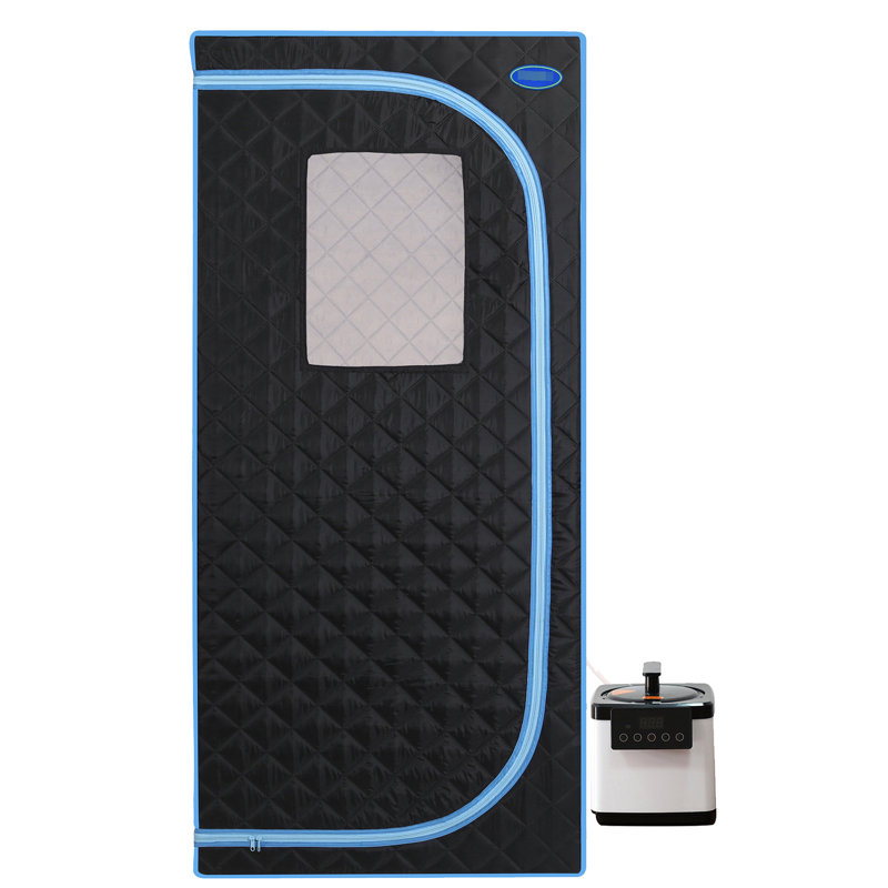 Tissu complet de désintoxication - 360 °, 31,5 po de profondeur, reliure à la machine portative noire, tissu imperméable 31,5 po x 31,5 po x 68,9 po