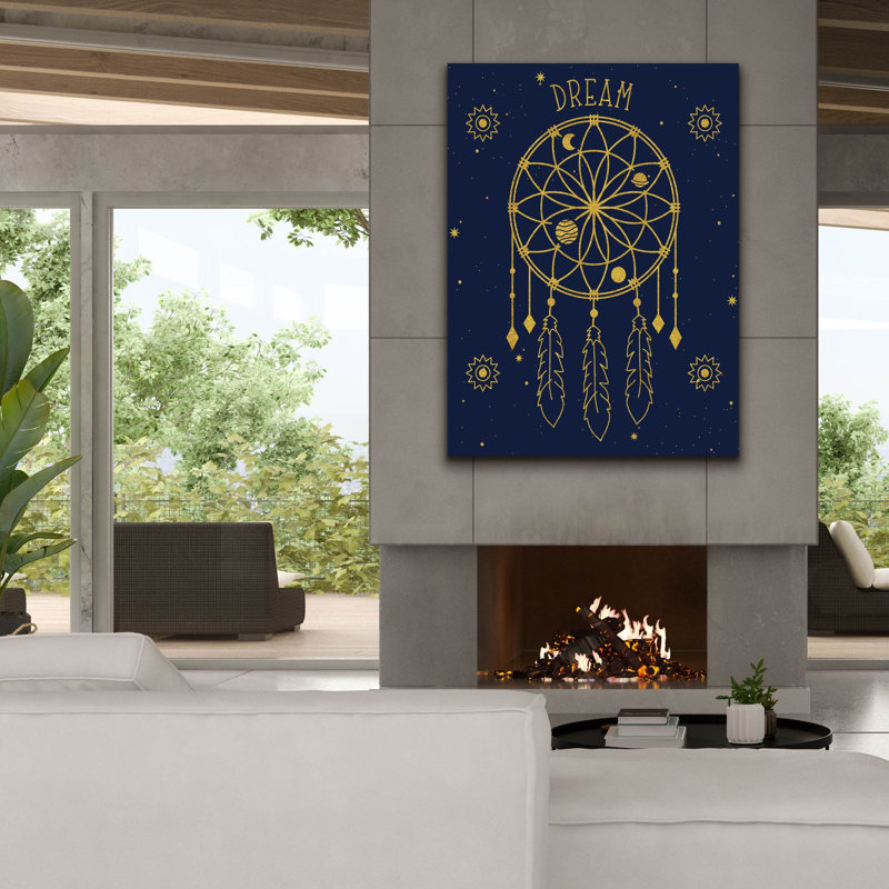 «Celestial Gold A» par Jean Plout, art mural sur toile, H 54 po x l 40 po x P 1,5 po