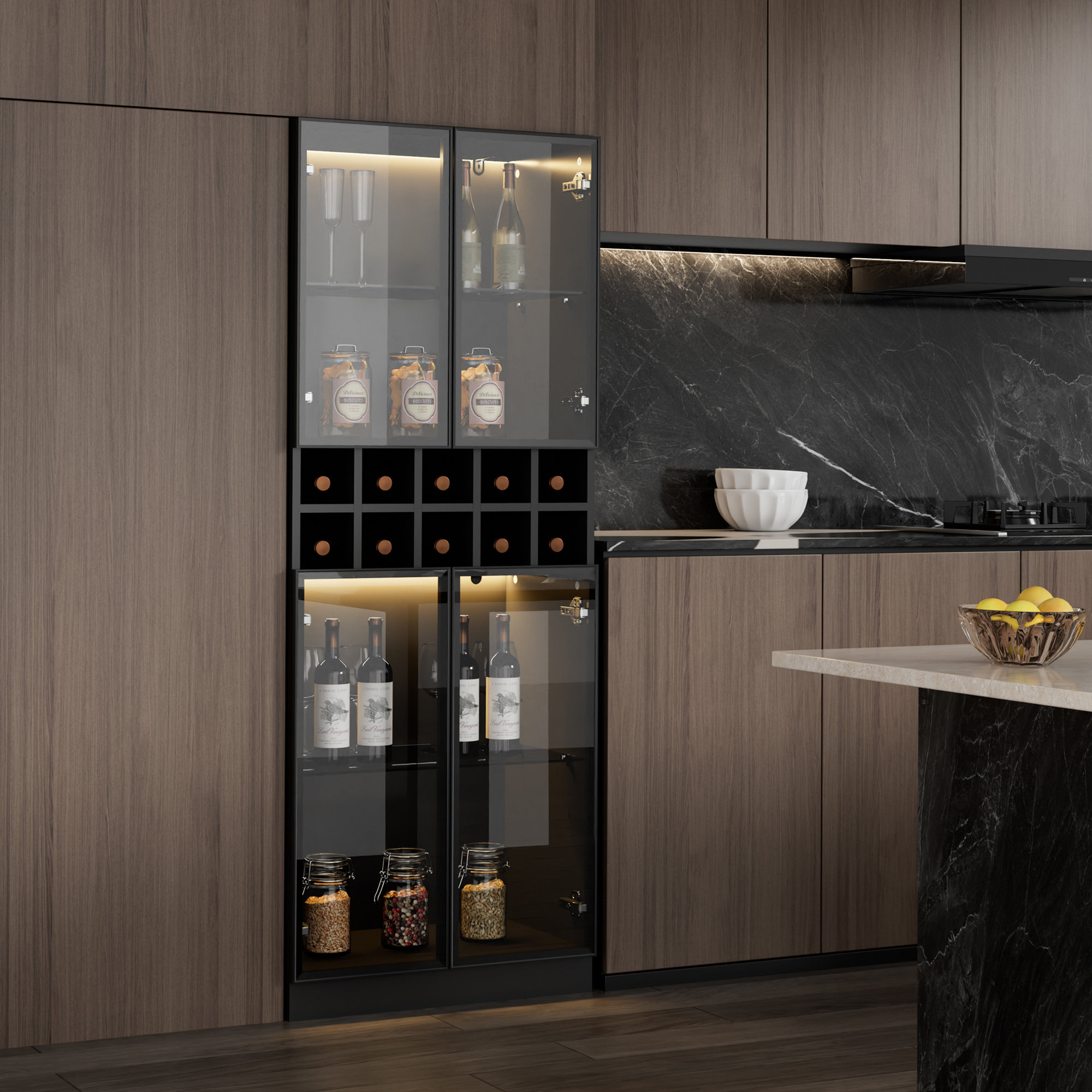 Ebern Designs Dining Cabinet With Led Light & Reviews - Wayfair Canada