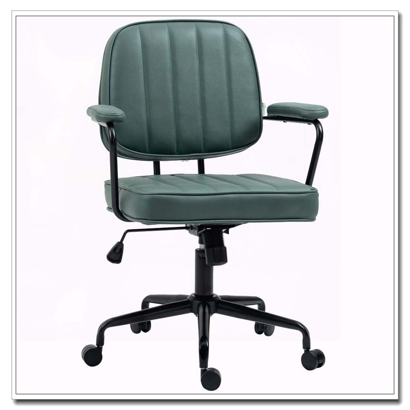 Chaise de bureau à hauteur réglable et inclinable Vinsetto, vert