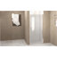 Porte de douche pivotante avec cadre en aluminium, porte de douche demi-cadre avec poignée en acier inoxydable