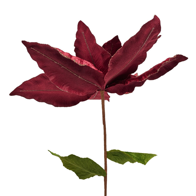 Red Velvet Poinsettia Stem