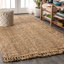Tapis naturel en jute tissé à la main avec frange Eastmont Pata-2109608569