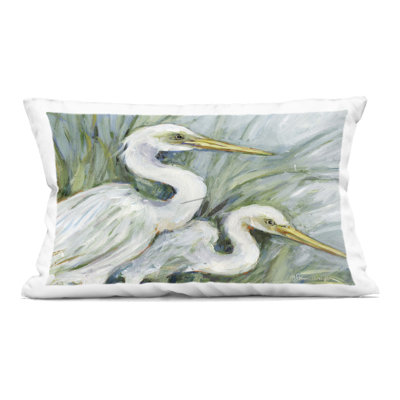Coussin décoratif imprimé nautique Trio, design par Susan Winget