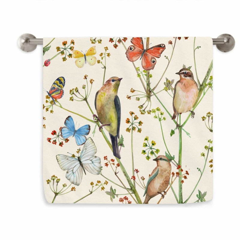 Spring Breeze Microfiber Dish Towel - Highly Absorbent, Soft & Decorative for Kitchen, Bathroom, Beach, Hotel, Gym, Spa, Yoga - 15.7 x 27.5 Inches