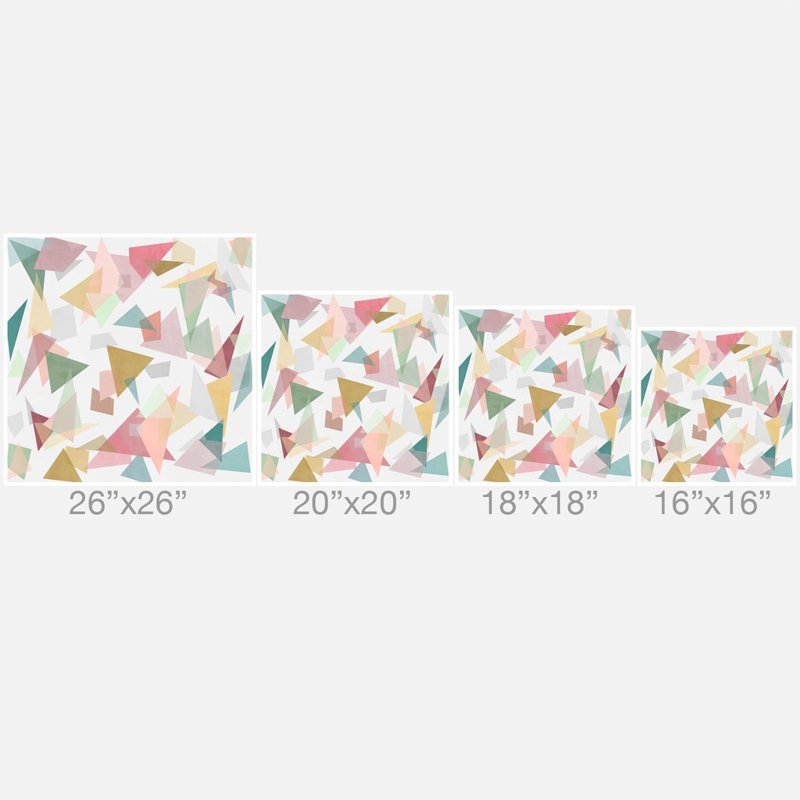 Coussin intérieur / extérieur Mareike Boehmer Triangle Confetti 1, 16 po x 1 po
