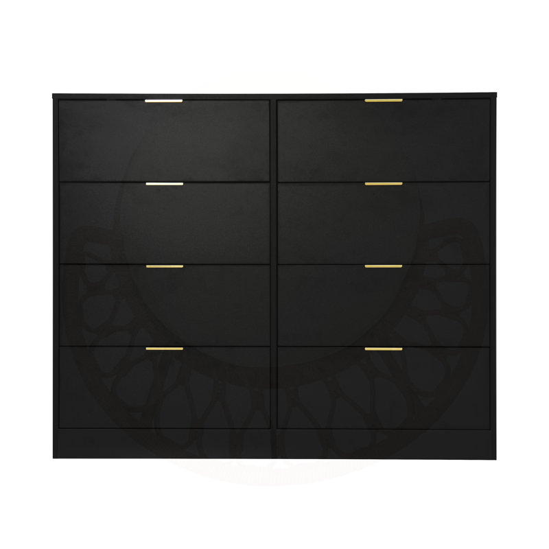 8-Drawer Wooden Bedroom Dresser with Spacious Storage and Sturdy Construction, Ideal for Closet and Living Room Organization