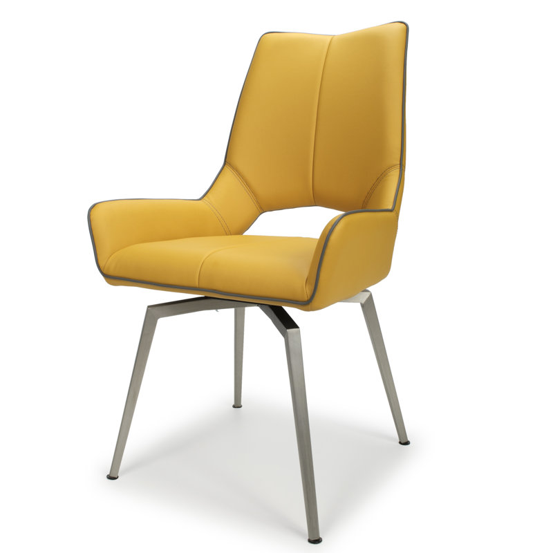 Barnsley 49cm H Upholstered Side Chair, Medallion Yellow