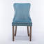 Chaise de salle à manger rembourrée en velours avec pieds en bois et garniture cloutée-1774618624-1774618631