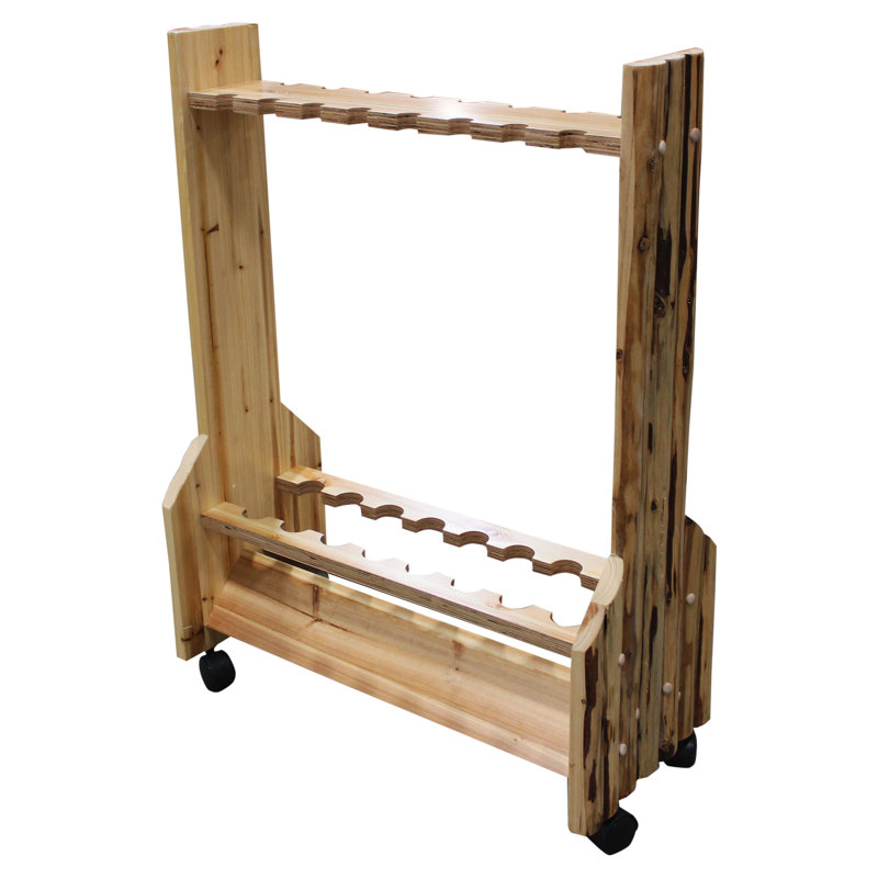 Rustic 16 Rolling Rod Rack