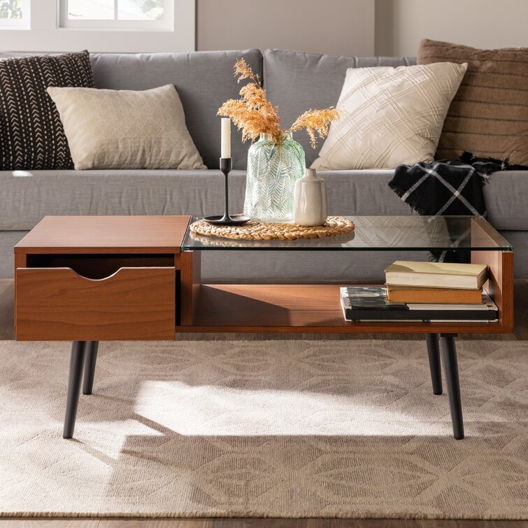 Mid Century Pop Up Storage Coffee Table