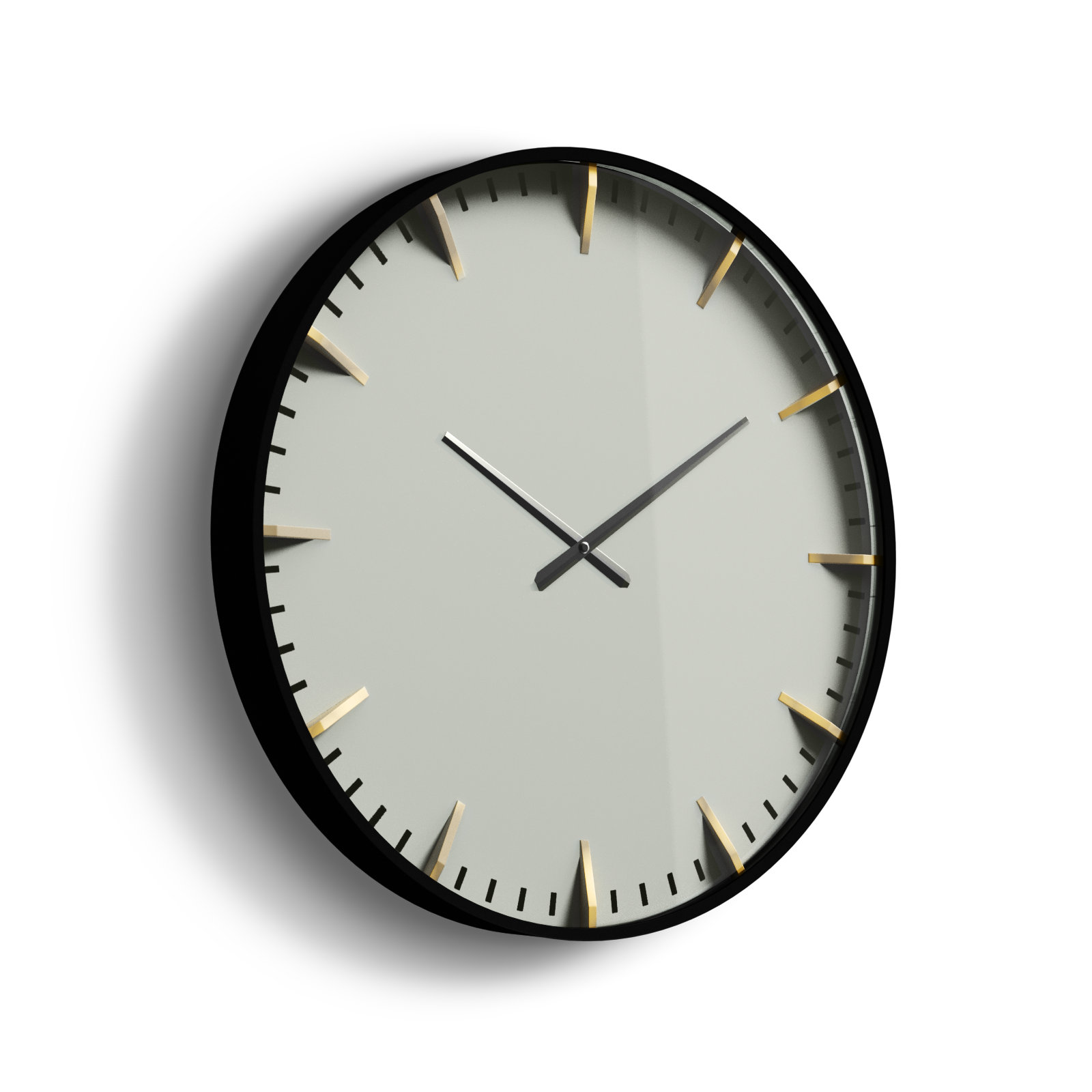 Della 19.63'' Metal Wall Clock, Black
