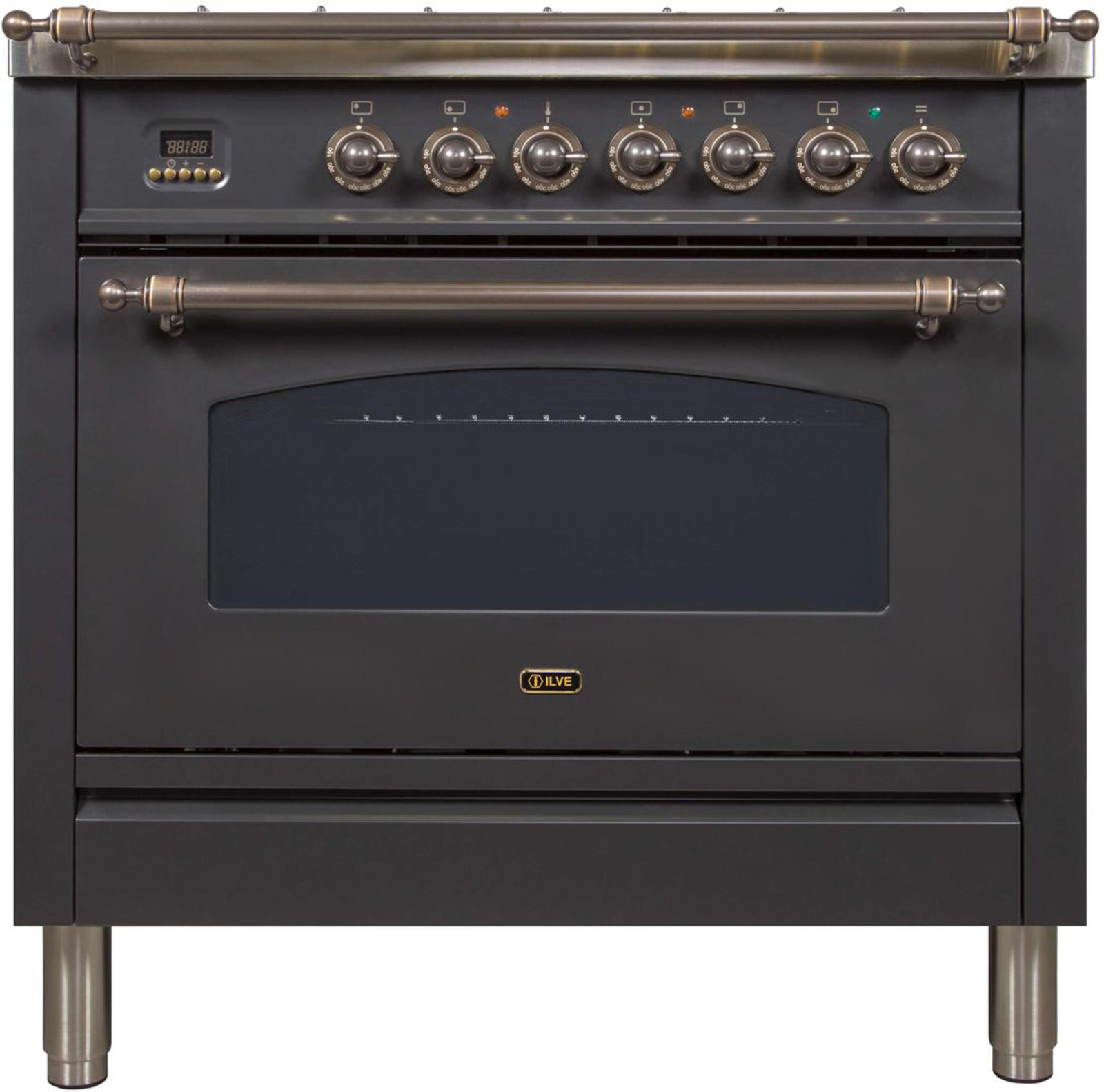 Save 8% on ILVE Nostalgie 36″3.55 Cubic Feet Retro Dual Fuel Freestanding Convection Range @ Wayfair